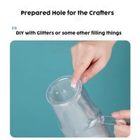 Venta al por mayor de globos de nieve sin BPA para manualidades, vaso de plástico de doble pared de 40 oz con orificio preperforado y asa.