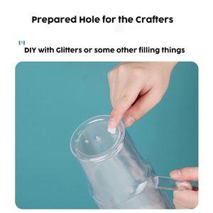 Wholesale BPA FREE Snow Globes Crafting Blanks 40oz <b>Plastic</b> Double Walled Snowglobe Tumbler with Pre-drilled Hole and Handle - Product Image 6