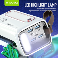 Power Bank BAVIN Harga Grosir Pabrik, Portabel 22.5w Pengisian Cepat Kapasitas Besar 50000mah Dengan Senter LED