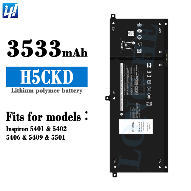 100% Brand New H5CKD Notebook Laptop Battery for Dell Inspiron 5401 5402 5406 5409 5501 Notebook Battery