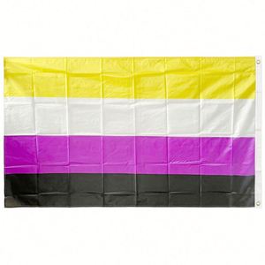 Drapeau non binair 3x5 pieds, accessoire de décoration murale pour dortoir universitaire, chambre à coucher, salon, salle universitaire - Product Image 2