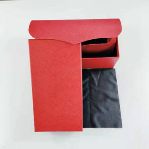 Estuche Grande Rojo para <span class=keywords><strong>Gafas</strong></span> de <span class=keywords><strong>Sol</strong></span> <span class=keywords><strong>Cartier</strong></span>, Funda de Almacenamiento Rectangular Portátil con Logotipo Personalizado, Disponible en Stock, de Moda - Product Image 2