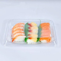RESG rPET platos para cajas de sushi plateau à emporter pour emporter contenants jetables en plastique emballage boîte à sushi