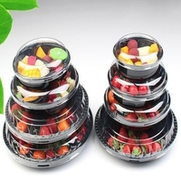 Boîte d'emballage pour fruits, fournie par l'usine, en plastique, avec compartiments sectionnels, récipient alimentaire en plastique pour salade