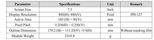 Melhor Qualidade 7.3 ''7.3 polegada <span class=keywords><strong>E</strong></span> <span class=keywords><strong>Ink</strong></span> <span class=keywords><strong>Display</strong></span> Módulo Epaer <span class=keywords><strong>Display</strong></span> Color eink <span class=keywords><strong>Display</strong></span> Painel <span class=keywords><strong>e</strong></span> tela de tinta - Product Image 3