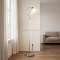 Lampe de sol LED moderne décorative Soda Chrome E26/E27 pour chambre à coucher et salon