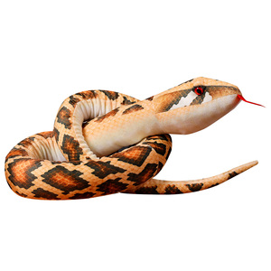 210cm di serpente gigante burattino creativo realistico serpente giocattoli di peluche simulazione animali Safari grandi giocattoli di peluche serpente