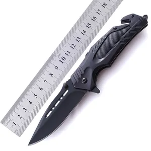 Наружная алюминиевая анодированная черная ручка со складным лезвием карманный нож