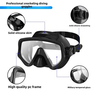 Accessoires de plongée de qualité supérieure Masque de plongée professionnel et ensemble de tuba panoramique 180 Masque de plongée étanche - Product Image 2