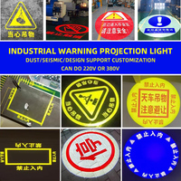 Projecteur Gobo Industriel Personnalisé LED RGB 100W/200W Haute IRC 90 pour Publicité, Projection en Entrepôt, Usine, Lieu de Travail, Avertissement IP65