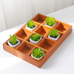 Les anciennes manières boisé 12 cas recevoir une boîte vivre dans table organiser table cosmétique reçoivent une boîte - Product Image 2