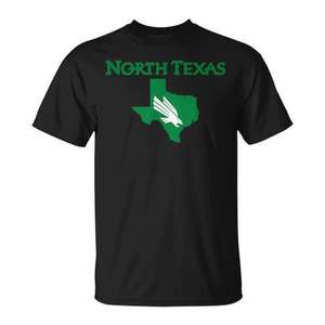 Camiseta North Texas Mean Green de algodón negro, talla unisex para adultos - Product Image 1