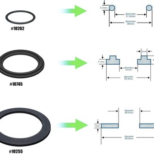 Joint en caoutchouc 25076RP, paquet de 6 pour colonnes de piscine Intex 10745 10262 10255, étanchéité à l'eau et à la poussière - Product Image 5
