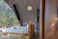Cabines de glamping Cabana Haus Tentes avec salle de bain Cabine de glamping Lusso Carpa De Cupula Geodesica Dom