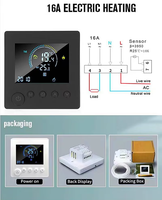 Controlador de Temperatura Inteligente TUYA con WiFi y Aplicación de Programación para Calefacción de Piso por Agua y Electricidad, Montaje en Pared