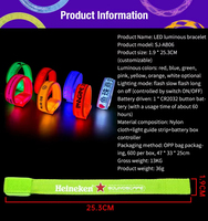 Bracelets lumineux LED personnalisés avec logo, cadeau gratuit pour événements, promotions, concerts, animations de fans, commande en gros, OEM/ODM