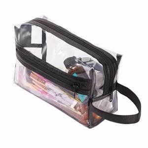 Sac de toilette promotionnel en PVC robuste, imperméable, avec fermeture éclair, multi-poches, pour crayons et articles de toilette, OEM - Product Image 1