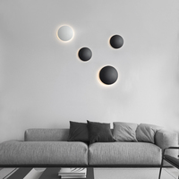 Applique Murale LED Moderne d'Intérieur, Lampe Décorative Ronde Luminescente pour Salon, Chambre à Coucher, Chevet, Escalier
