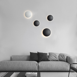 Trong nhà Đèn LED hiện đại gắn tường Nhà tròn trang trí nền đèn phát quang Phòng khách Phòng ngủ Đầu giường Cầu thang Đèn tường - Product Image 4