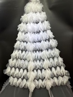 ZSY Tissu en dentelle plissée à volants 9 rangs en tulle plissé 3D pour robe de poupée DIY, jupe de bébé, vêtements bouffants, matériel de couture