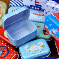 Boîte en fer blanc avec couvercle, 32 pièces/boîte, petite boîte de rangement pour bijoux, mini boîte en fer, petite boîte en fer vide