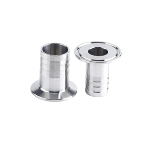 सैनिटरी स्टेनलेस स्टील त्रि-क्लैंप नली कूपिंग पाइप फिटिंग फेरीनियम के साथ गर्दन की छाल पूंछ के साथ - Product Image 3