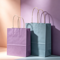 Bedrijfspartner cadeau Morandi gedempte kraft papieren handtas bulk aangepaste logo cadeau tas