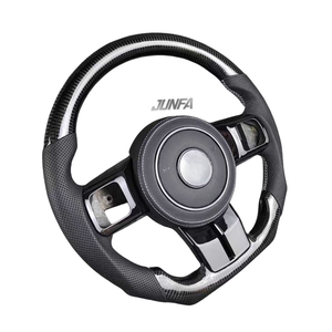 Volante de fibra de carbono en forma de D para <span class=keywords><strong>Jeep</strong></span> Wrangler <span class=keywords><strong>Compass</strong></span> Cherokee <span class=keywords><strong>Precio</strong></span> de fábrica Cuero perforado azul negro de lujo - Product Image 5