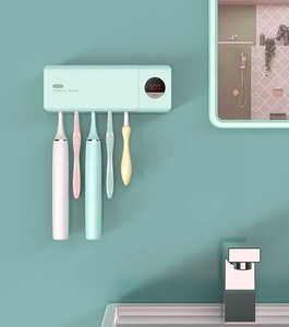 UVC cepillo de dientes esterilizador montado en la pared de cepillo de dientes de organizador de baño - Product Image 1
