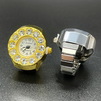 Jam Tangan Cincin Mini Fashion Kreatif yang Dipersonalisasi dengan Casing dari Paduan Logam
