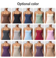 Soutien-gorge de sport long brossé double face uni à dos ajusté pour femme, idéal pour la course, le fitness et le yoga