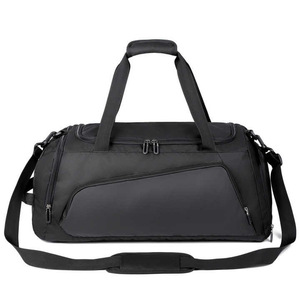 Bolsa de lona deportiva de nailon de gran capacidad para mujer, diseñador, logotipo personalizado, fin de semana, noche, gimnasio, viaje, impermeable, cremallera, moda - Product Image 1