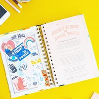 B5 Hardbound Wire-O Bound Weekly Daily Planner Journal Agenda Cahier à spirale avec diviseur d'onglet d'index coloré
