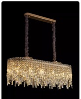 Lustre rond en cristal de luxe européen PM pour salon, salle à manger, chambre à coucher, lampe suspendue moderne avec pompons, éclairage décoratif artistique