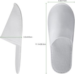 Calzado personalizado blanco lavable de bajo precio antideslizante reciclable con punta cerrada para la comodidad de la habitación del hotel - Product Image 5