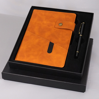 Nouveau design, journal en cuir PU, logo personnalisé, ensemble de boîte cadeau de carnet A5 A6 A7 avec stylo