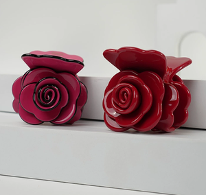 EASY <span class=keywords><strong>Ancora</strong></span> Pinza para el pelo de acetato rosa francés con diseño floral para cola de caballo alta, accesorios de moda para el cabello, tocados para mujer, logotipo personalizado - Product Image 5