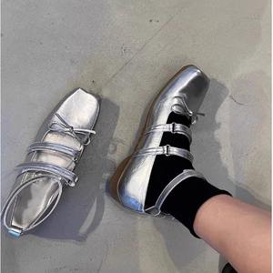 Zapatos Planos de Ballet de Cuero Genuino con Diseño de Lazo, Impermeables y de Alta Calidad para Mujer, Disponibles con Cierre de Velcro - Product Image 4