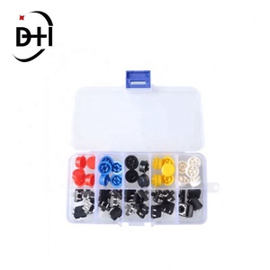 สวิตช์สัมผัส 25 ชิ้น พร้อมฝาครอบปุ่ม สีสันหลากหลาย DIY สวิตช์ไมโครแบบกล่อง 12 * 12 * 7.3 มม. - Product Image 2