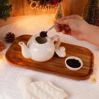 BespritGift Nouvelles Tendances Théière en Céramique & Thé Noir Meilleur Cadeau Créatif pour le Nouvel An Cadeau de Noël Coffret Cadeau pour les Amateurs de Thé