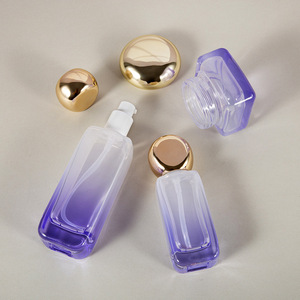 Emballage cosmétique en verre transparent <span class=keywords><strong>dégradé</strong></span> de luxe, blanc givré, translucide, flacon pompe <span class=keywords><strong>carré</strong></span>, 30 ml/50 ml - Product Image 2