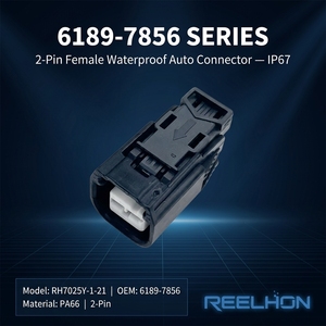 Arnés de cableado de <span class=keywords><strong>Cable</strong></span> de plástico resistente al agua hembra de 2 pines, carcasa eléctrica para coche, Conector de <span class=keywords><strong>Cable</strong></span> automático automotriz 6189-7856 - Product Image 1