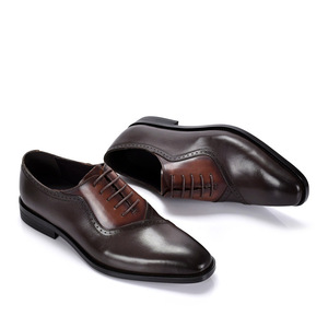 Chaussures habillées pour hommes en cuir véritable de haute qualité, fabriquées à la main, pour affaires, mariage, soirée, augmentant la taille, imperméables et respirantes - Product Image 1