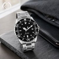 Montre de plongée OEM 300M, mouvement mécanique automatique, bracelet en acier inoxydable, cadran lumineux, couleur personnalisée, montre-bracelet
