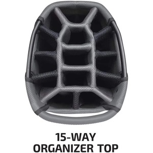 Sac de golf hybride noir en nylon unisexe avec organisateur à 14 compartiments, certifié BSCI - Product Image 6