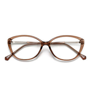 Monture de lunettes Qianai Cat Eye TR90 anti-lumière bleue, protection UV, design ovale pour femmes et hommes - Product Image 5