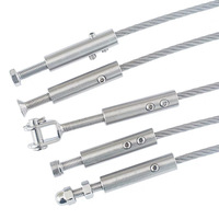 Collier de serrage manuel en acier inoxydable avec goujons filetés métriques pour tension et fixation