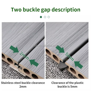 Revêtement de sol composite industriel extérieur imperméable pour <span class=keywords><strong>terrasse</strong></span> en bois d'ipé Panneau de <span class=keywords><strong>terrasse</strong></span> en coextrusion sans couture en teck PE - Product Image 6