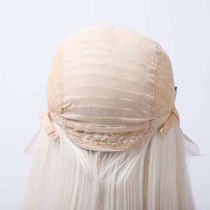 Parrucca U-Part in <span class=keywords><strong>Capelli</strong></span> Umani Vergini Brasiliani 100% Naturali di Alta Qualità, Liscia e alla Moda, Bionda 6A, con Pizzo Francese <span class=keywords><strong>per</strong></span> Donne Bianche - Product Image 3