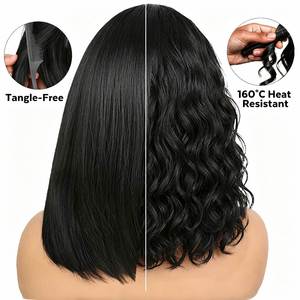 Synthetische Bob-Perücke, kurze Bob-Perücke mit Stirnband, kurze, gerade Stirnband-Perücken, einfach zu tragen und sofort einsatzbereit, klebefreie Perücken, Bob-Perücken mit Stirnband - Product Image 2